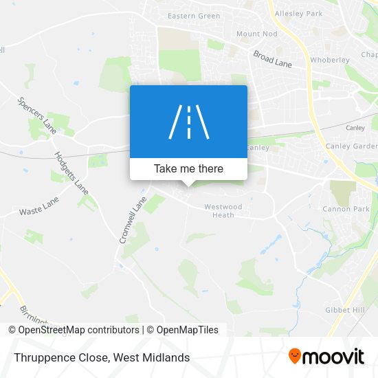 Thruppence Close map