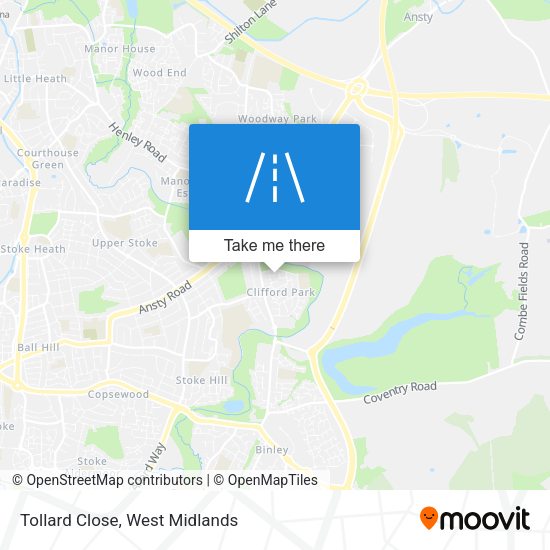 Tollard Close map