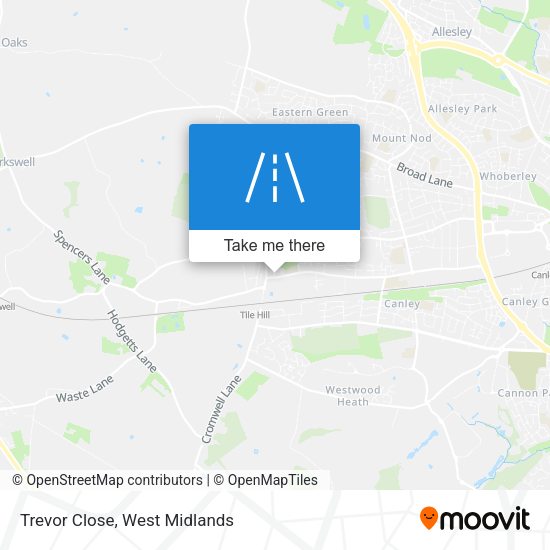 Trevor Close map