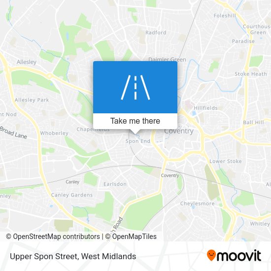 Upper Spon Street map