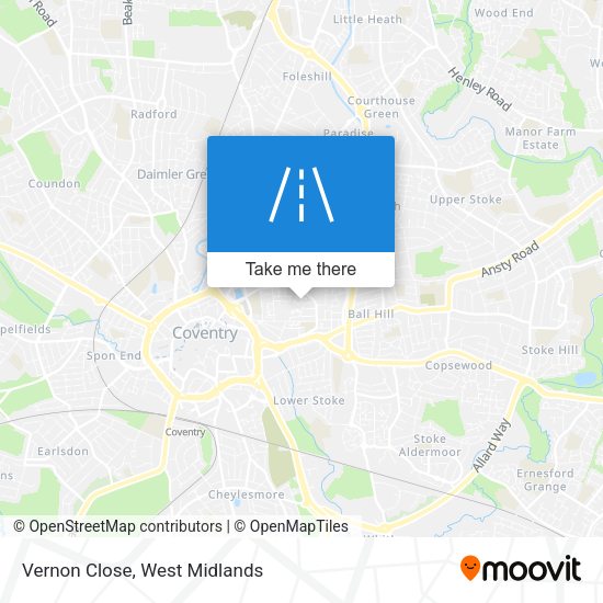 Vernon Close map