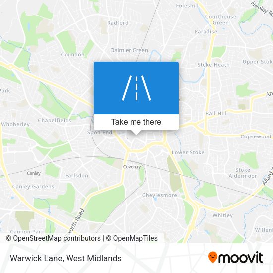 Warwick Lane map