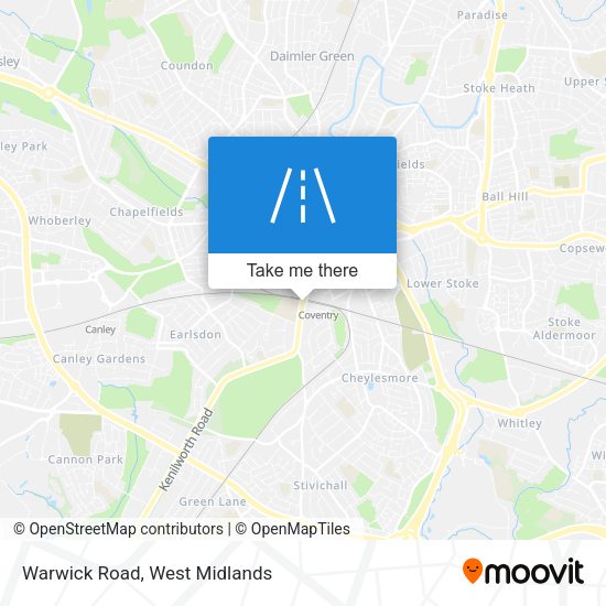 Warwick Road map