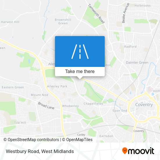 Westbury Road map