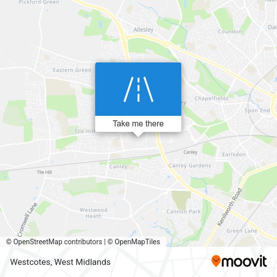 Westcotes map