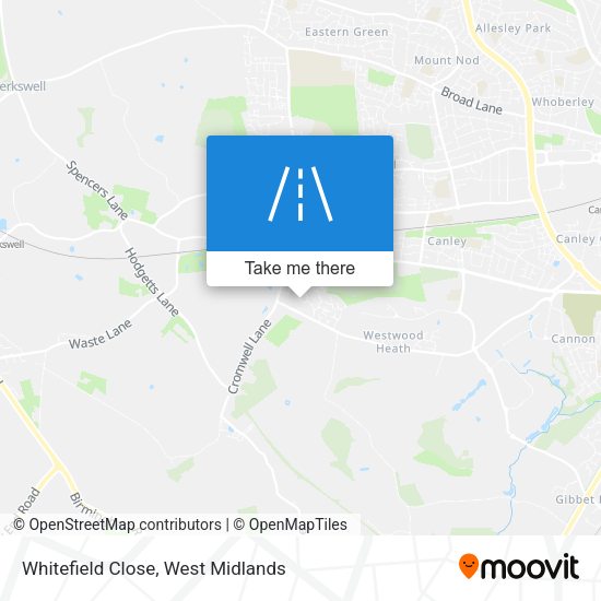Whitefield Close map