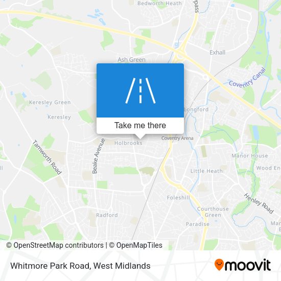 Whitmore Park Road map