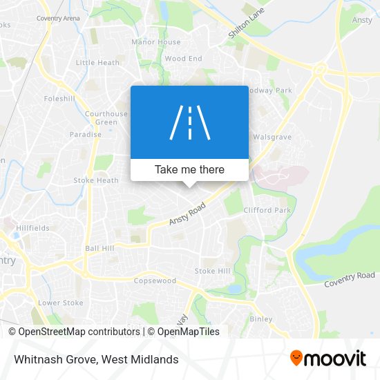 Whitnash Grove map