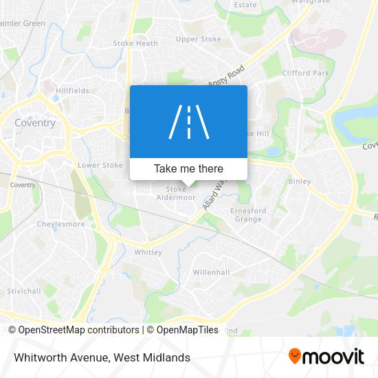 Whitworth Avenue map