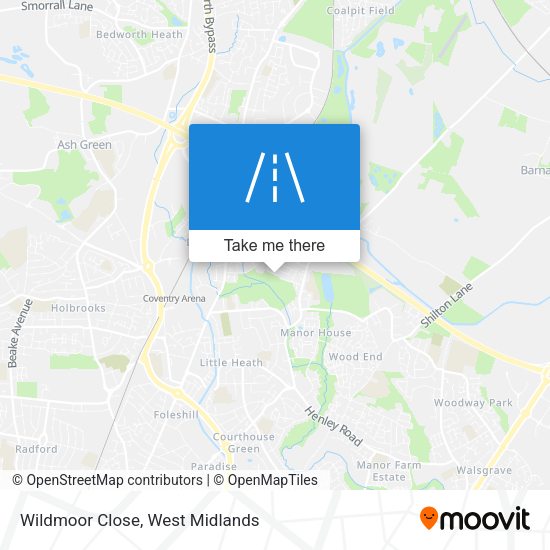 Wildmoor Close map