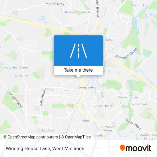 Winding House Lane map