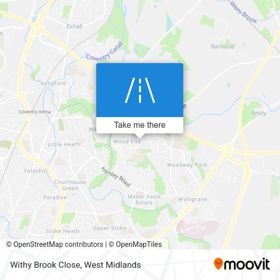 Withy Brook Close map