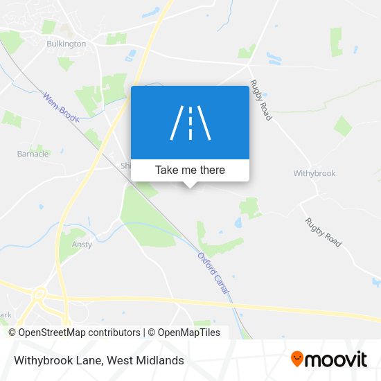 Withybrook Lane map