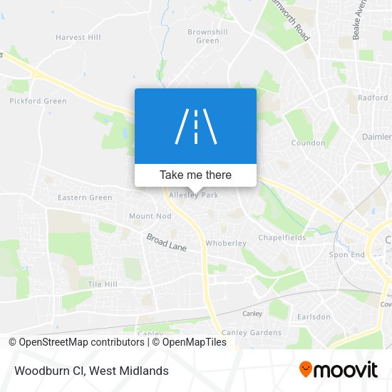Woodburn Cl map