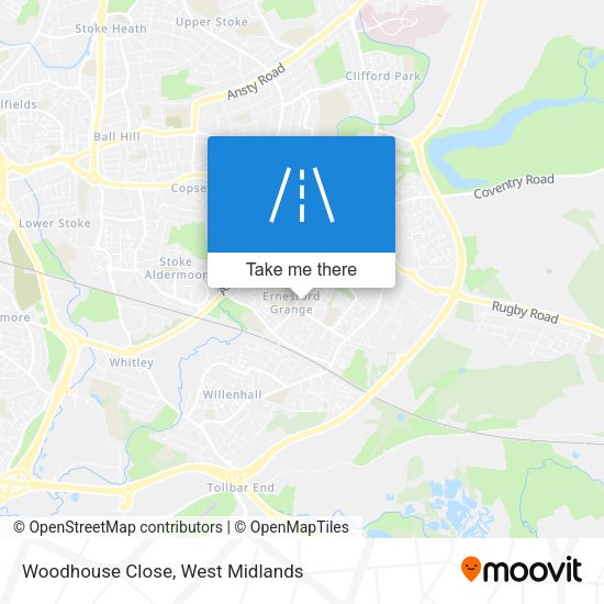 Woodhouse Close map