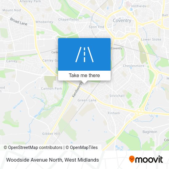Woodside Avenue North map