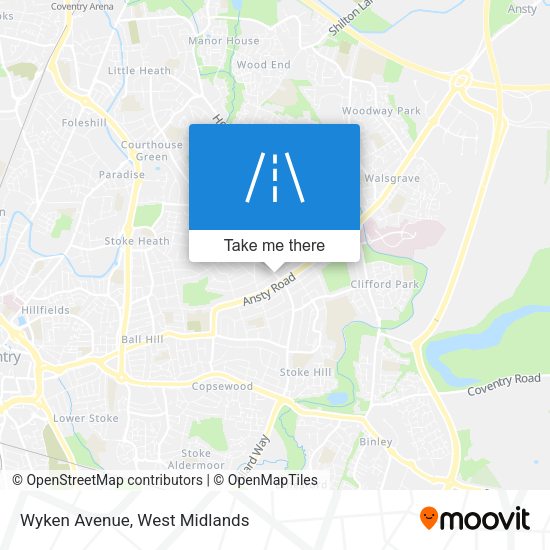 Wyken Avenue map