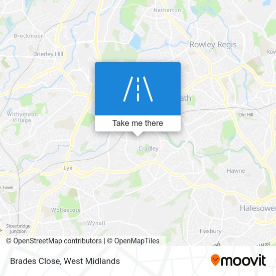 Brades Close map