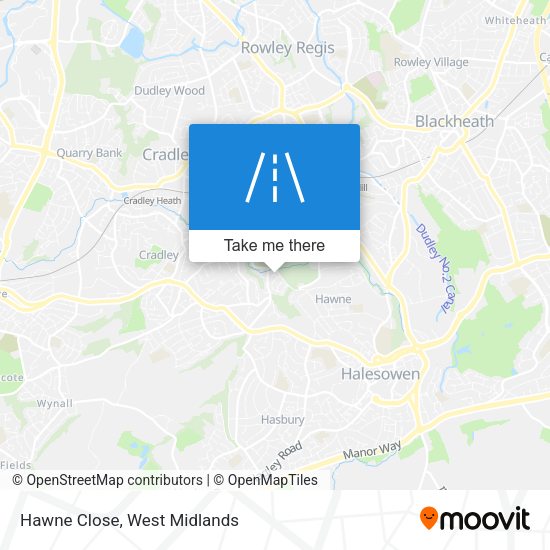 Hawne Close map