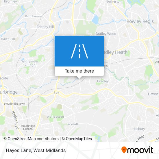 Hayes Lane map