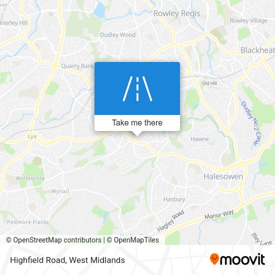 Highfield Road map