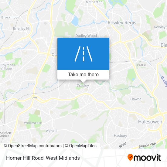 Homer Hill Road map