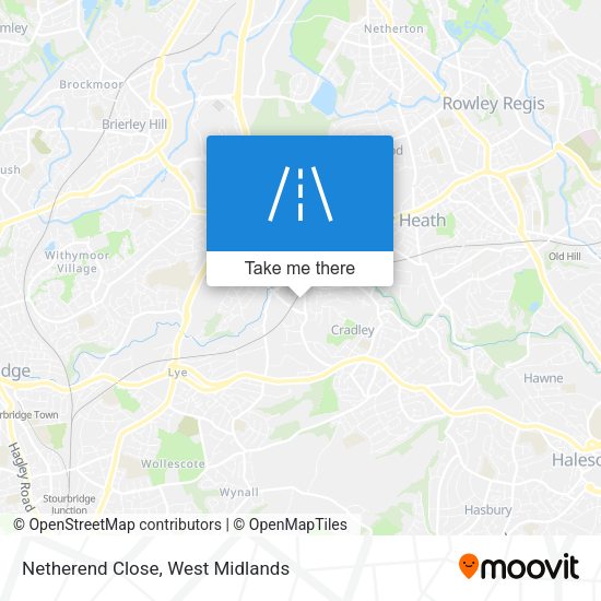 Netherend Close map
