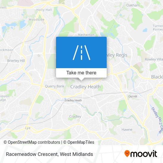 Racemeadow Crescent map