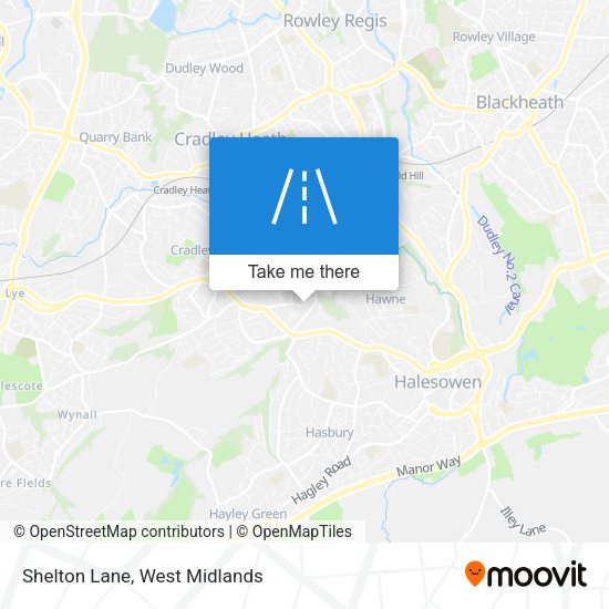 Shelton Lane map