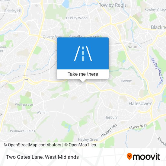 Two Gates Lane map