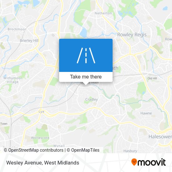 Wesley Avenue map