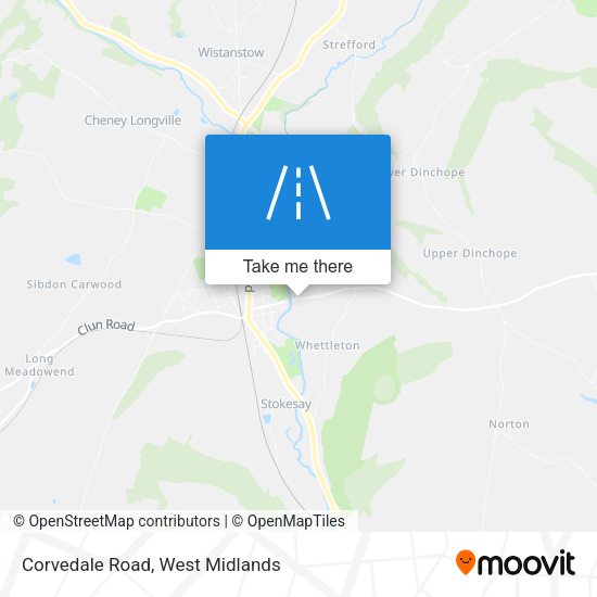 Corvedale Road map