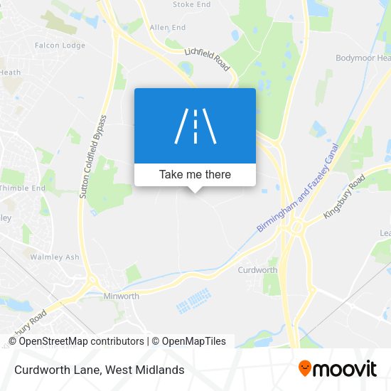 Curdworth Lane map