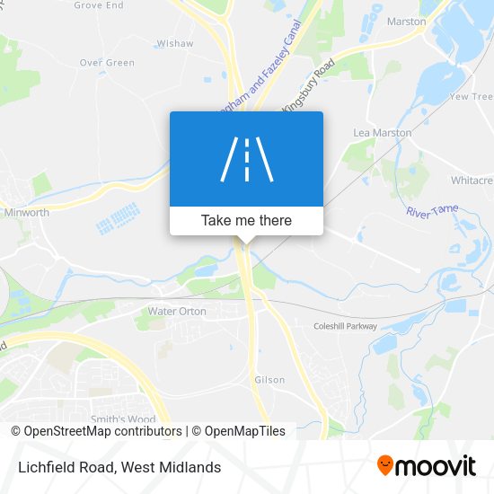 Lichfield Road map