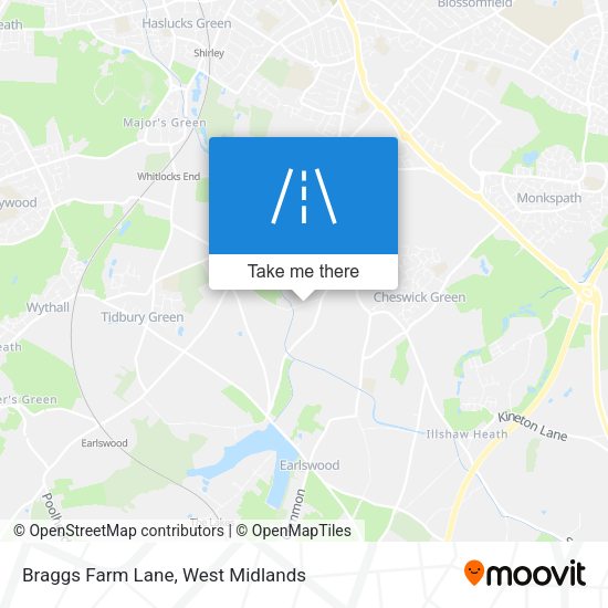 Braggs Farm Lane map