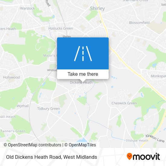 Old Dickens Heath Road map