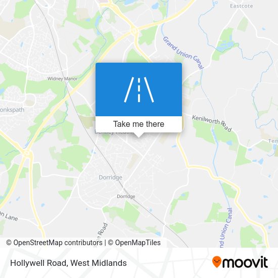 Hollywell Road map