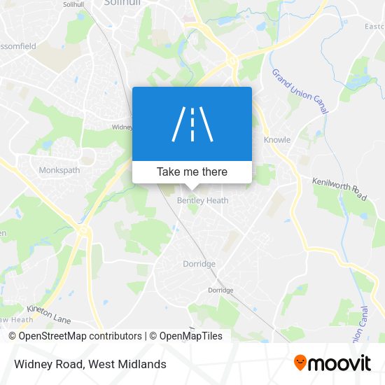 Widney Road map