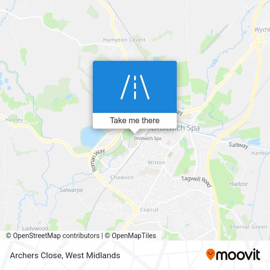 Archers Close map