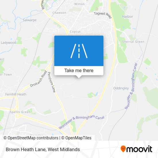 Brown Heath Lane map