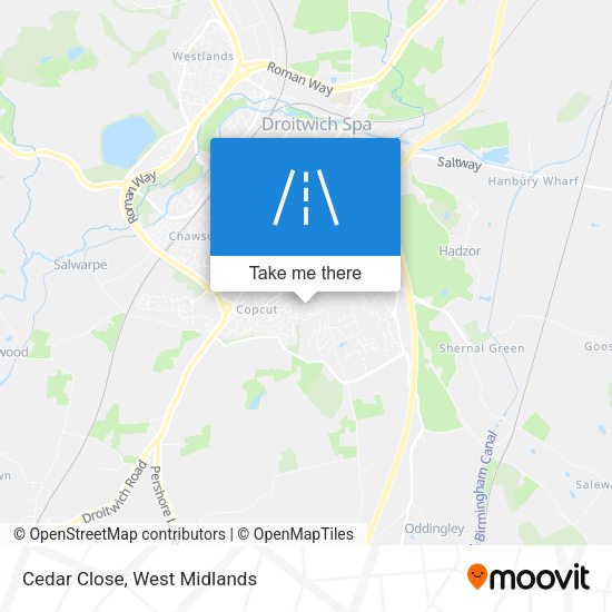 Cedar Close map
