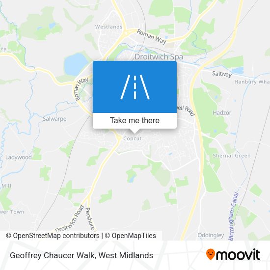 Geoffrey Chaucer Walk map