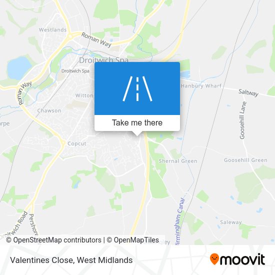 Valentines Close map
