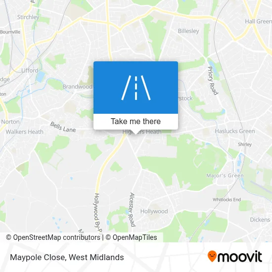 Maypole Close map