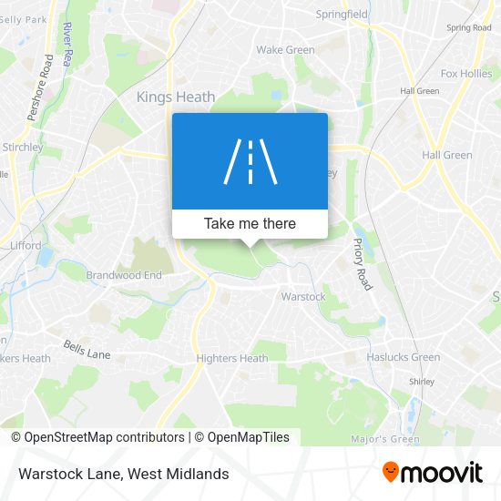 Warstock Lane map