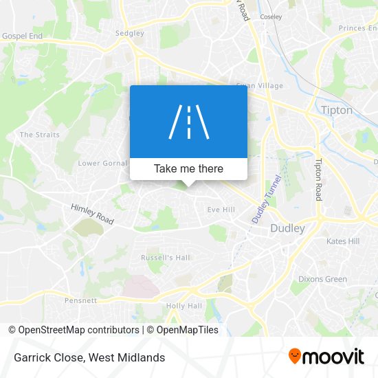 Garrick Close map