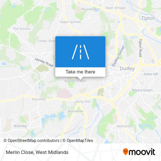 Merlin Close map