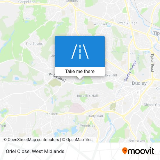 Oriel Close map