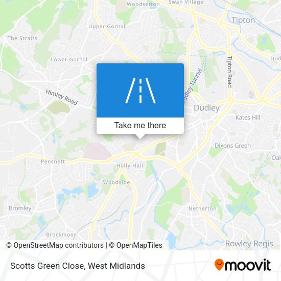 Scotts Green Close map
