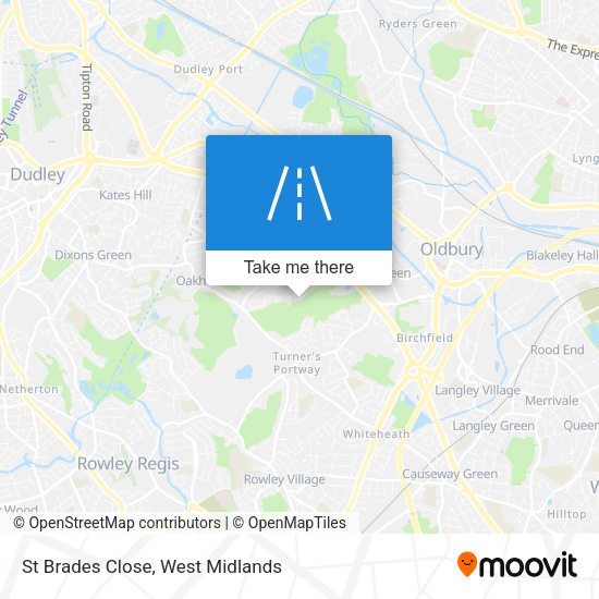 St Brades Close map